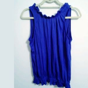 Derek Heart Sleeveless Blue Top...L